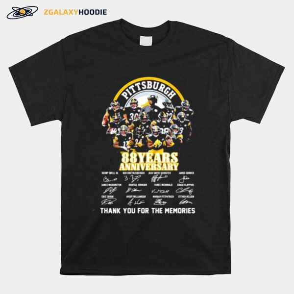 Pittburgh 88 Years Anniversary Thank You For The Memories Signature T-Shirt