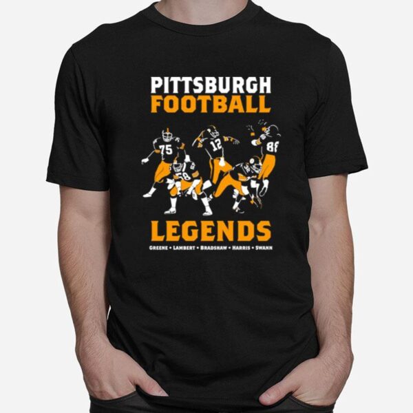 Pittsburgh Football Legends Greene Lambert Bradshaw Harris Swann T-Shirt