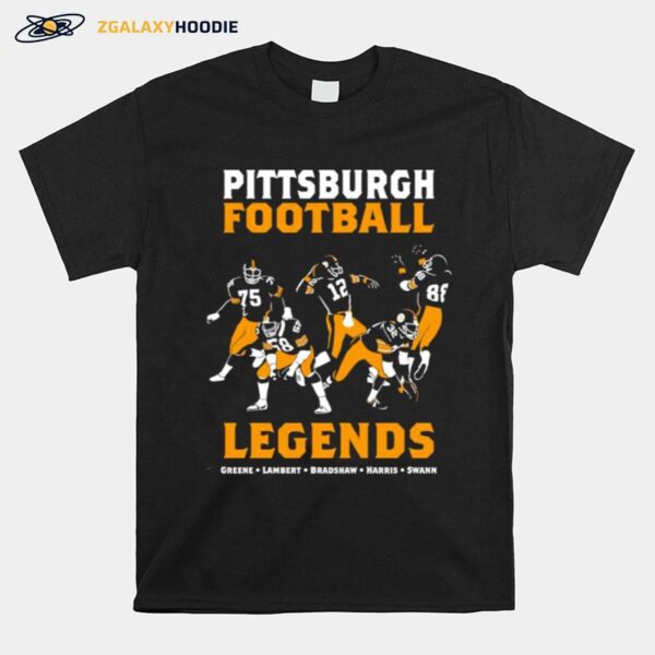 Pittsburgh Football Legends Greene Lambert Bradshaw Harris Swann T-Shirt