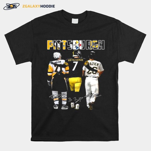 Pittsburgh Sport Malkin Roethlisberger Raizer Signatures T-Shirt