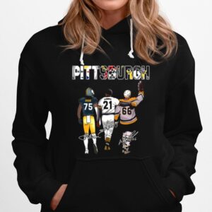 Pittsburgh Sport Teams With 75 Greene 21 Clemente And 66 Mario Lemieux Signatures Hoodie
