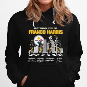 Pittsburgh Steelers Abbey Road Franco Harris Jack Lambert Terry Bradshaw And Joe Greene Hoodie