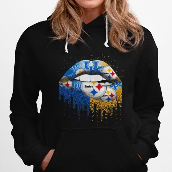 Pittsburgh Steelers And Kentucky Wildcats Lips Hoodie