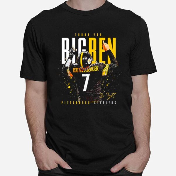 Pittsburgh Steelers Ben Roethlisberger Thank You Big Ben Signature T-Shirt