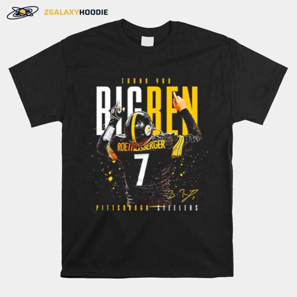 Pittsburgh Steelers Ben Roethlisberger Thank You Big Ben Signature T-Shirt