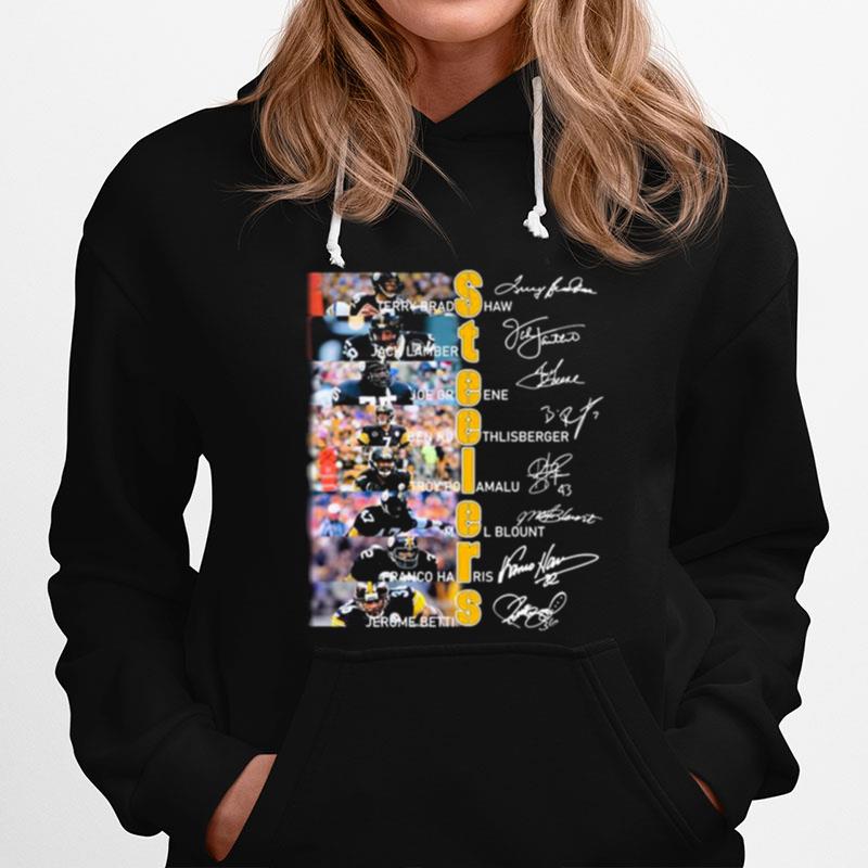 Pittsburgh Steelers Football Team Players Signatures Hoodie