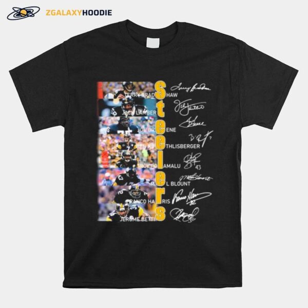 Pittsburgh Steelers Football Team Players Signatures T-Shirt