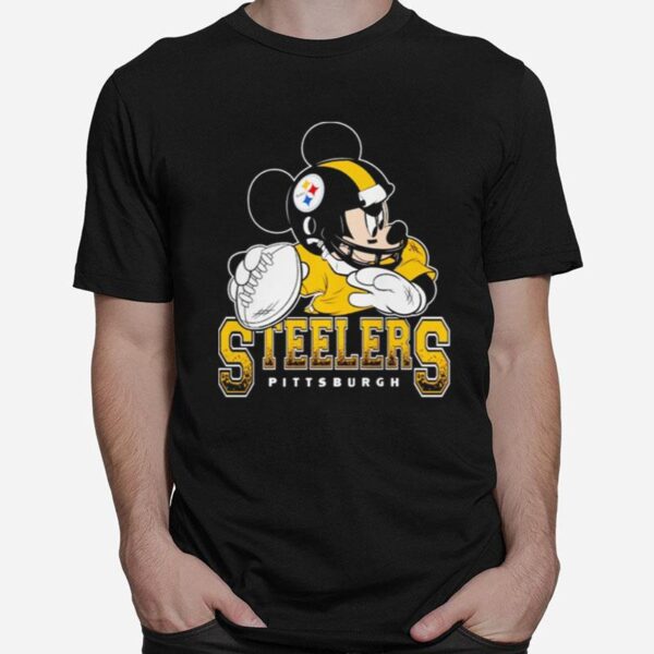 Pittsburgh Steelers Junk Food Disney Mickey T-Shirt