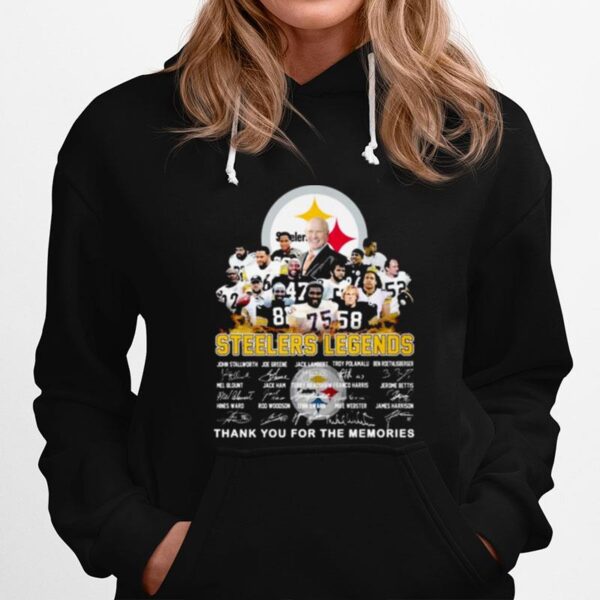 Pittsburgh Steelers Legends Thank You For The Memories Signatures Hoodie