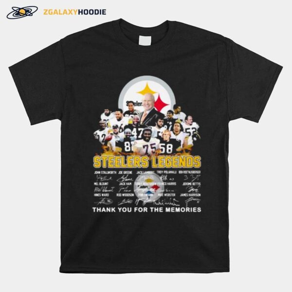Pittsburgh Steelers Legends Thank You For The Memories Signatures T-Shirt