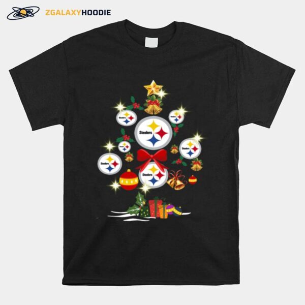 Pittsburgh Steelers Merry Christmas Tree Gift T-Shirt