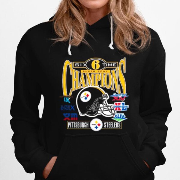 Pittsburgh Steelers Mitchell Ness 6X Super Bowl Champs Fleece Hoodie