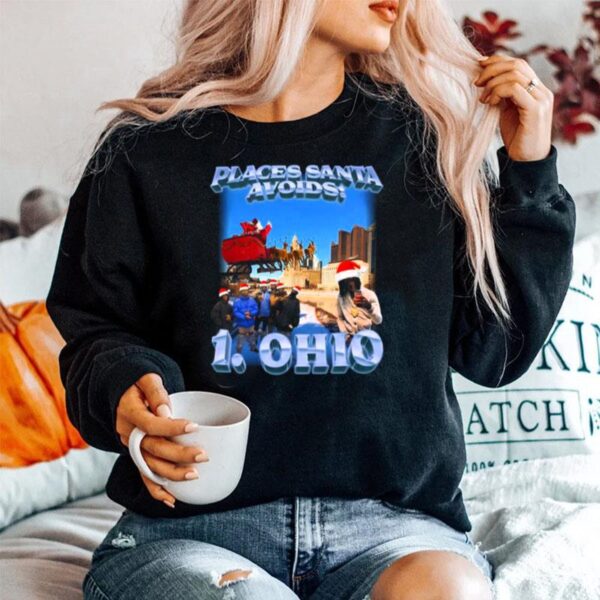 Places Santa Avoids 1. Ohio Christmas Sweater