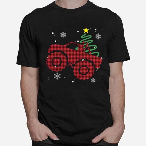 Plaid Monster Truck Christmas T-Shirt