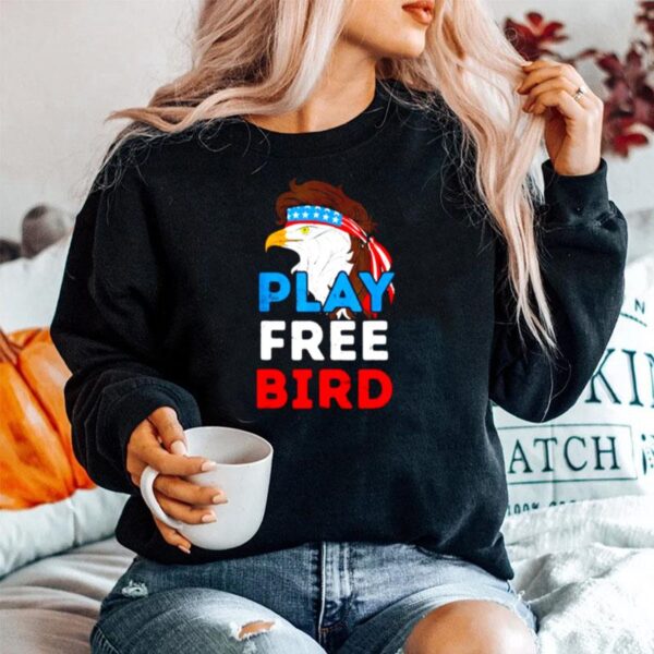 Play Free Bird Bald Eagle American Independence Day Sweater