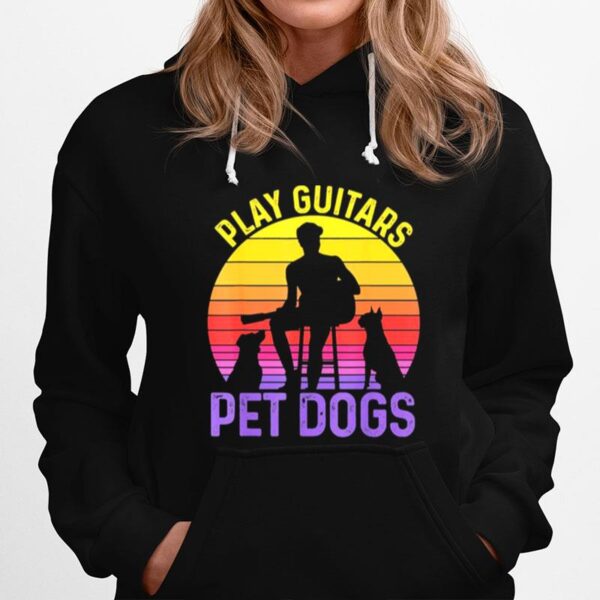 Play Guitars Pet Dogs Vintage Hoodie