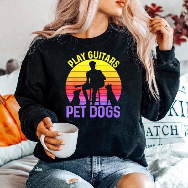 Play Guitars Pet Dogs Vintage Sweater