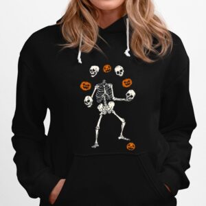 Play With Me Stay Spooky Juggling Skeleton Pumpkins And Skeleton Halloween Hoodie