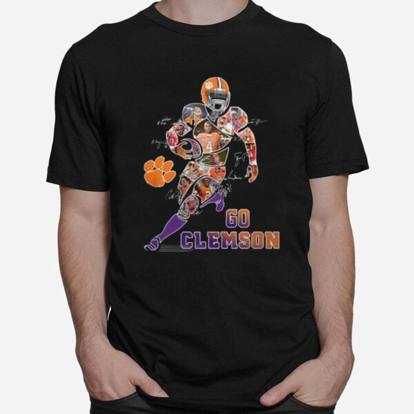 Players Go Clemson Tigers Football Signatures T-Shirt