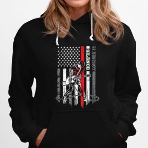 Playing Guitar I Destroy Silence American Flag Hoodie