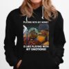 Playing With My Money Is Like Playing With My Emotions Vintage Retro Hoodie