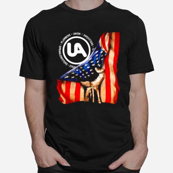 Plumbers Union Pipefitters American Flag T-Shirt