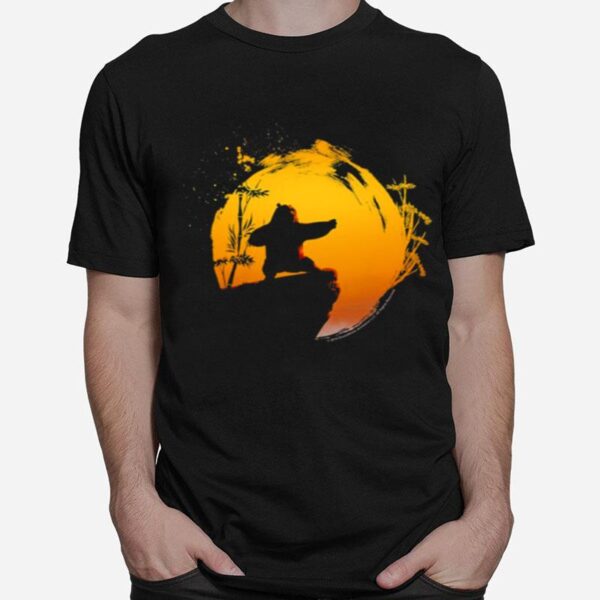 Po Tai Chi Sunset Silhouette Kung Fu Panda T-Shirt