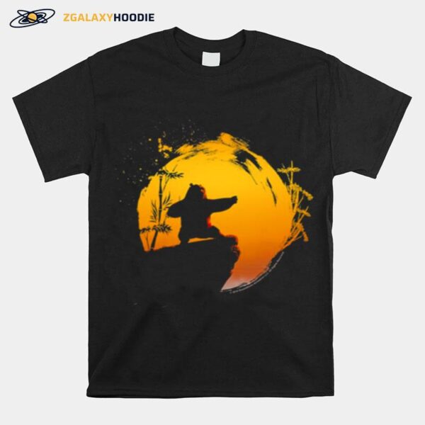 Po Tai Chi Sunset Silhouette Kung Fu Panda T-Shirt