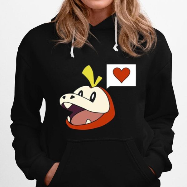 Pokemon Fuecoco With A Heart Hoodie