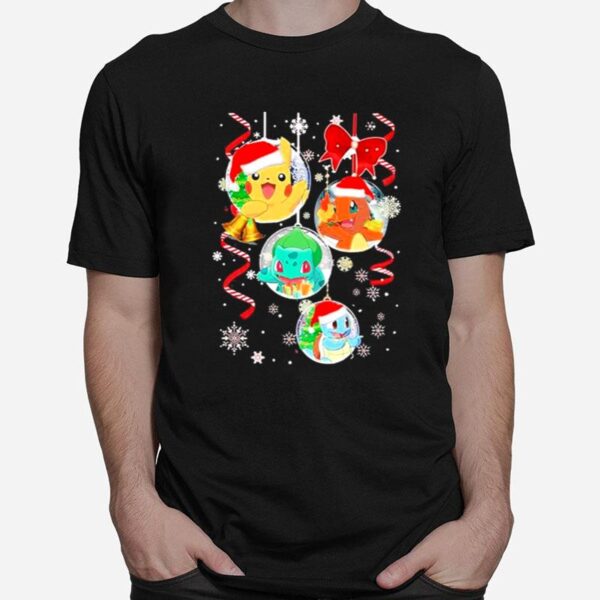 Pokemon In Bubbles Christmas T-Shirt