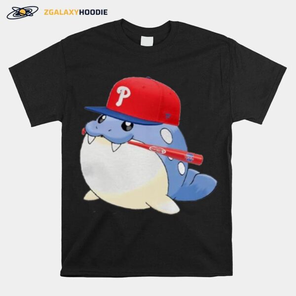 Pokemon Spheal Philadelphia Phillies Baseball T-Shirt