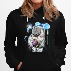 Polar Wolf As Astronaut Explore Space And Galaxy Hoodie