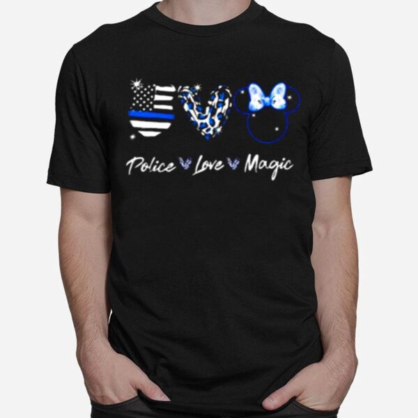 Police Love Magic American Mickey T-Shirt