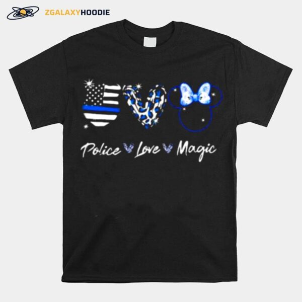 Police Love Magic American Mickey T-Shirt