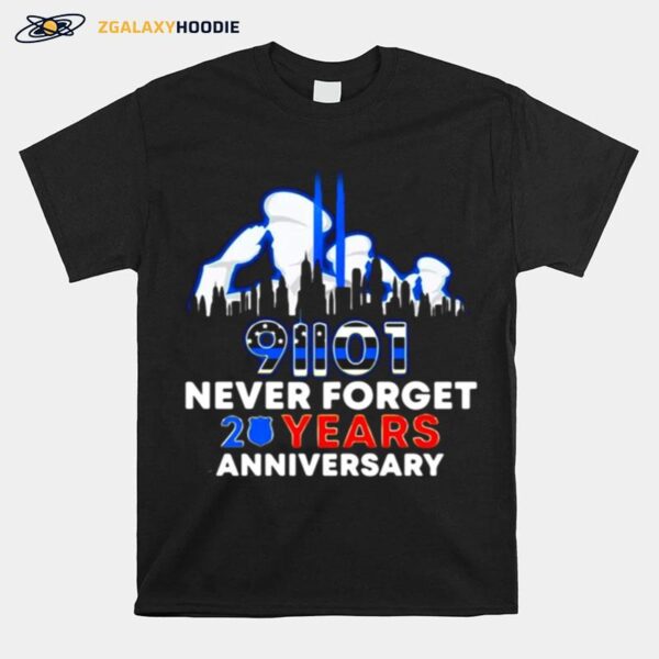 Police Never Forget 9 11 20Th Anniversary T-Shirt