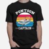 Pontoon Boat Christmas Vintage T-Shirt