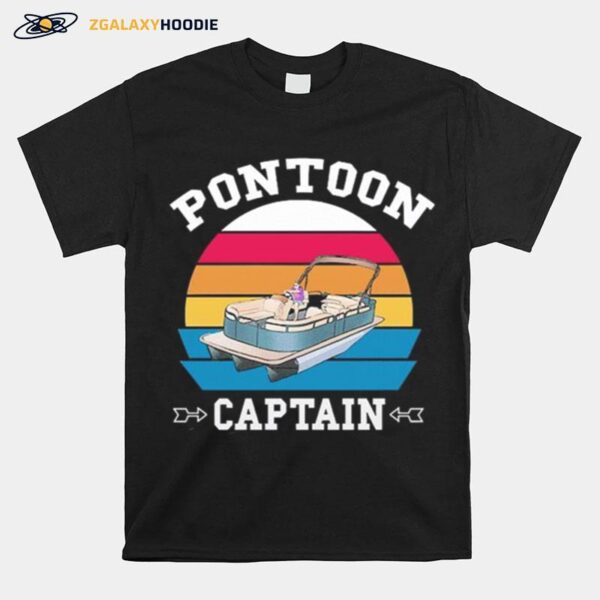 Pontoon Boat Christmas Vintage T-Shirt