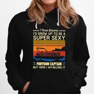 Pontoon Captain Funny Boaters Or Boat Driving Hoodie