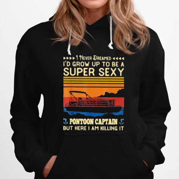 Pontoon Captain Funny Boaters Or Boat Driving Hoodie