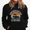 Pontoon Captain Like A Regular Captain Only More Drunker Vintage Retro Hoodie