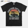 Pontoon Captain Like A Regular Captain Only More Drunker Vintage Retro T-Shirt