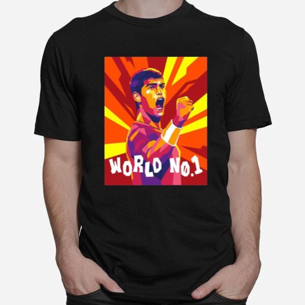 Pop Art Carlos Alcaraz World No 1 Us Open 2022 Champions T-Shirt