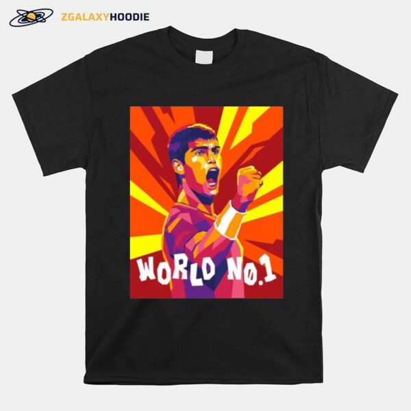 Pop Art Carlos Alcaraz World No 1 Us Open 2022 Champions T-Shirt