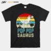 Pop Popsaurus T Rex Dinosaur Pop Pop Saurus Vintage T-Shirt