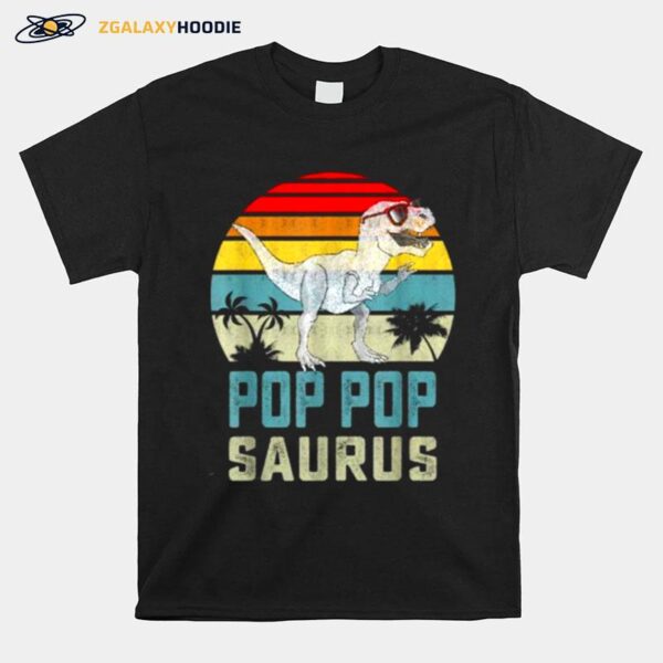 Pop Popsaurus T Rex Dinosaur Pop Pop Saurus Vintage T-Shirt