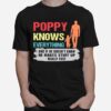 Poppy Knows Everything And If He Doesnt Know He Makes Stuff Up Really Fast T-Shirt