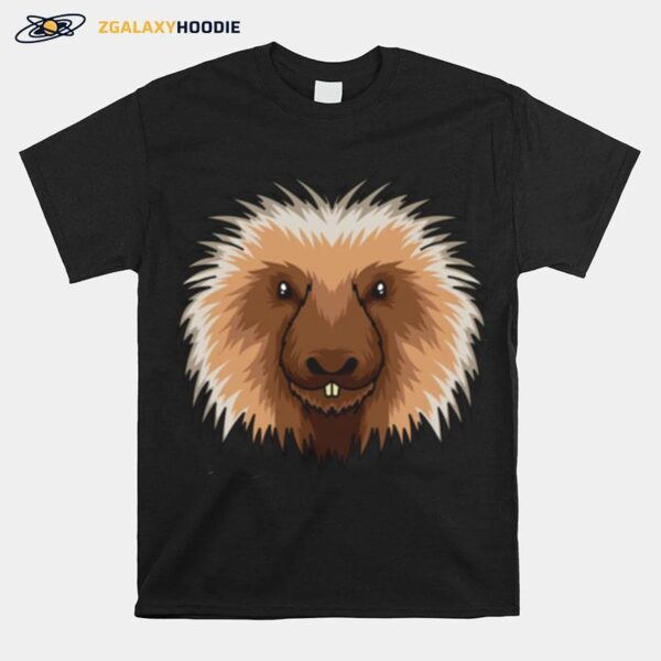 Porcupine Animal Head Cute Porcupine T-Shirt