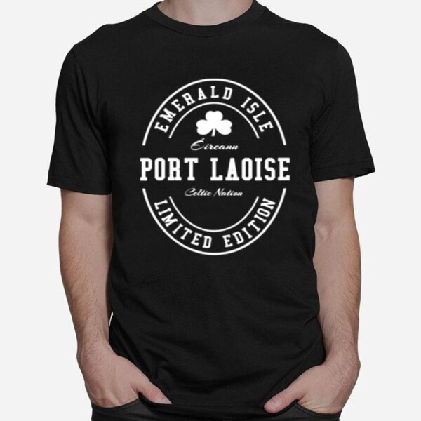 Port Laoise Ireland Shamrock Vintage T-Shirt