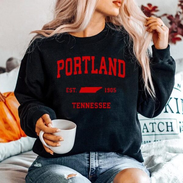Portland Tennessee Tn Est 1905 Vintage Sports Sweater