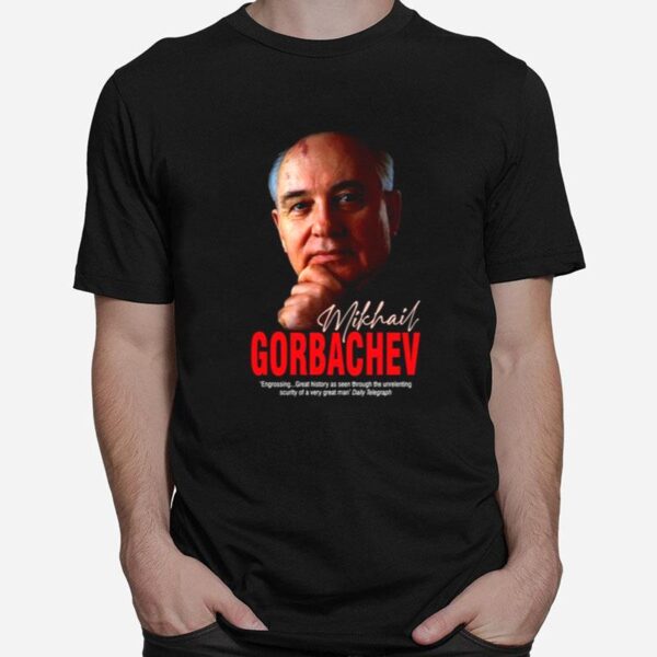 Portrait Art Curiosity Killed The Cat Mikhail Gorbachev T-Shirt